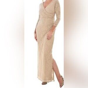 NWT Jessica, London Cream evening Lace Long Sleeve, dress Gown Size 14